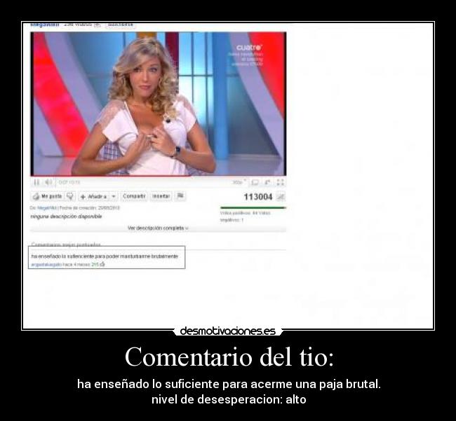 Comentario del tio: - 