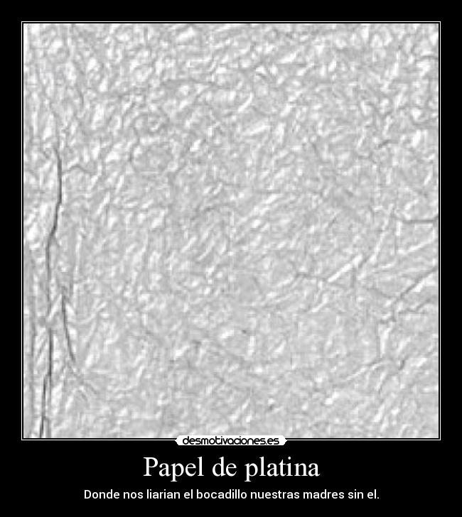 Papel de platina -