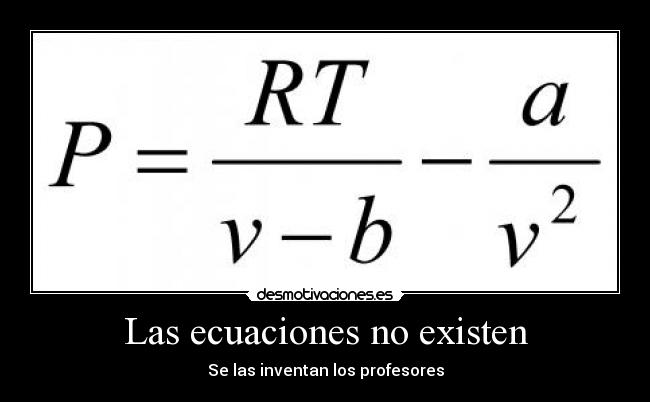 carteles las ecuaciones existen desmotivaciones