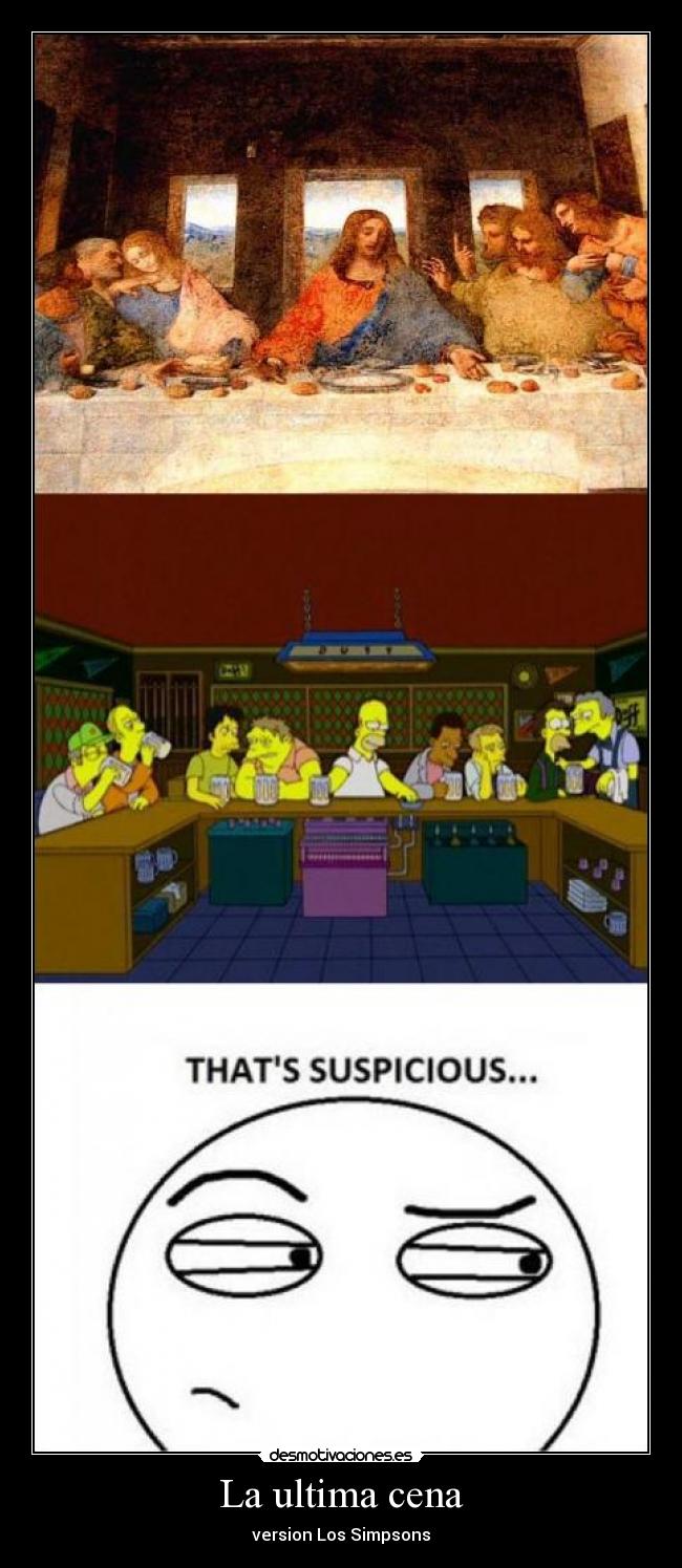 La ultima cena - version Los Simpsons