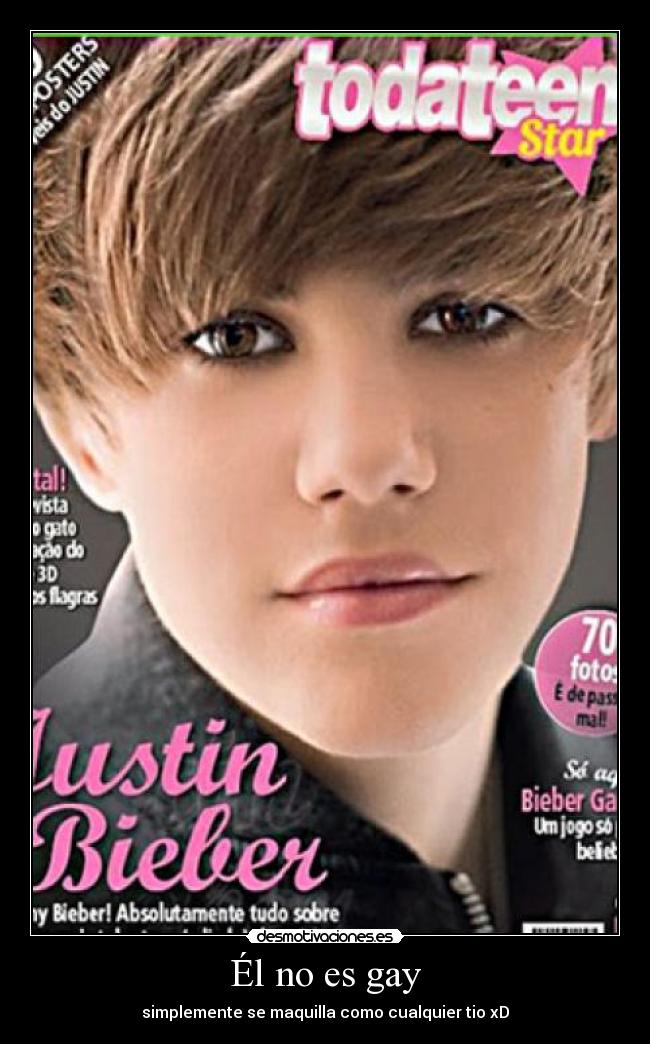 Él no es gay - simplemente se maquilla como cualquier tio xD