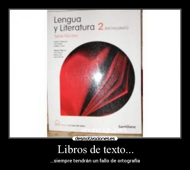 Libros de texto... - ...siempre tendrán un fallo de ortografía