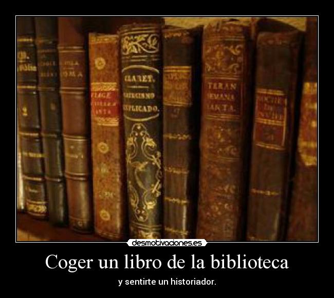 Coger un libro de la biblioteca -