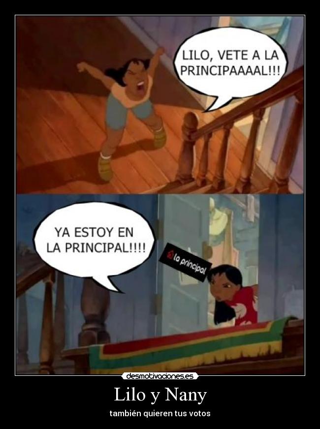 carteles lilo nany desmotivaciones