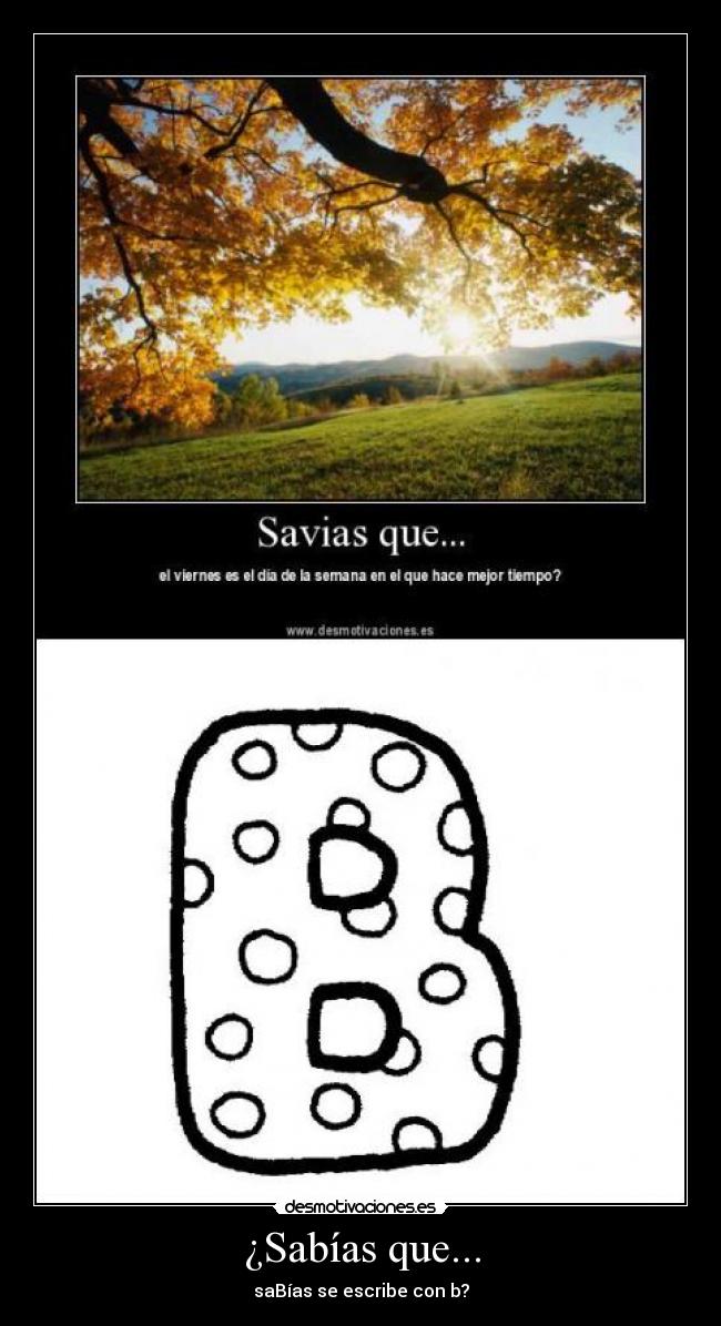 ¿Sabías que... - saBías se escribe con b?