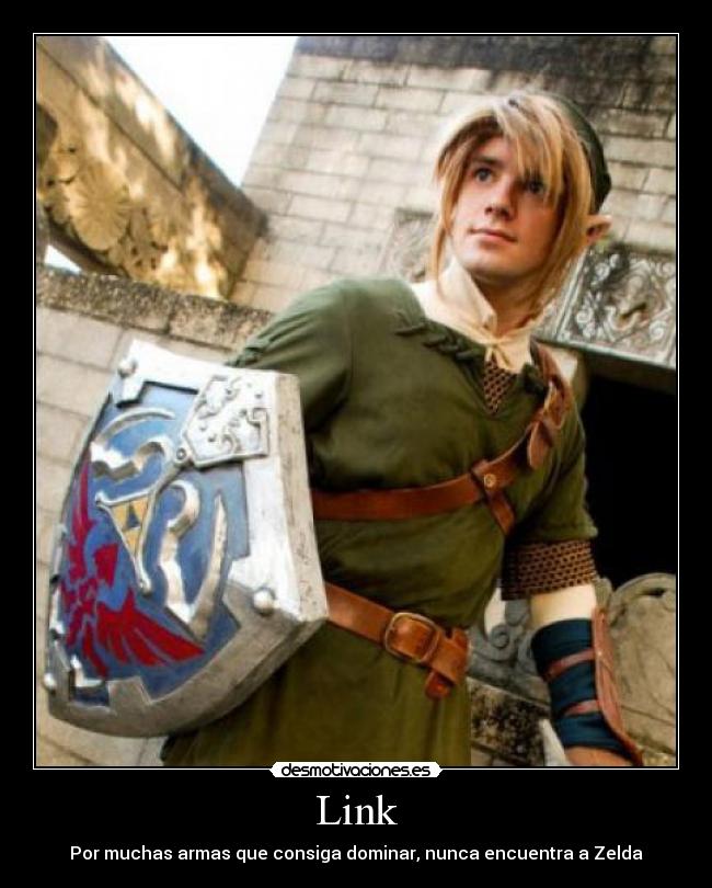 Link - Por muchas armas que consiga dominar, nunca encuentra a Zelda
