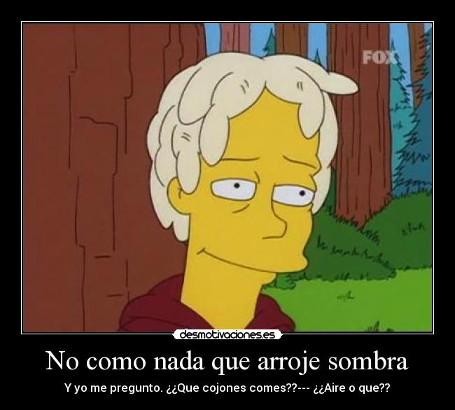 No como nada que arroje sombra -
