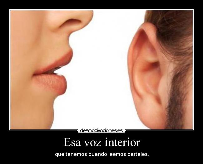 Esa voz interior -