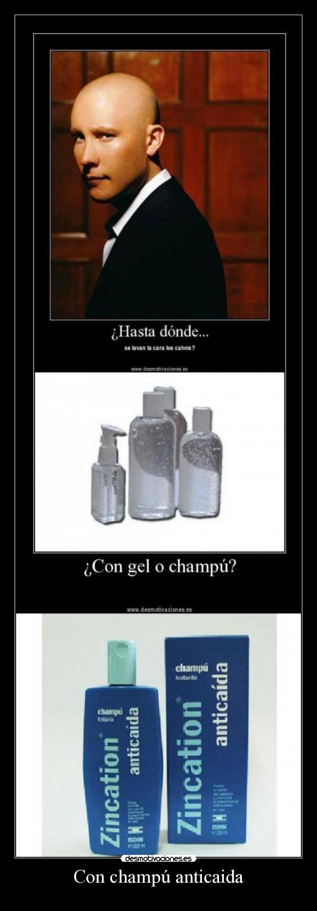 carteles con champu anticaida desmotivaciones