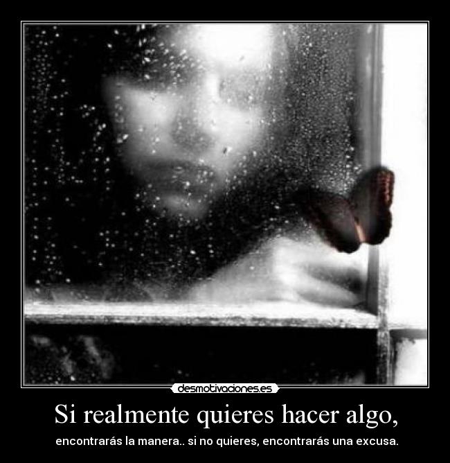 Si realmente quieres hacer algo, - 