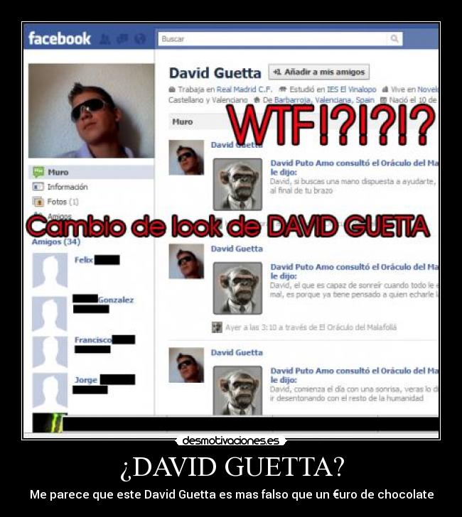 ¿DAVID GUETTA? - Me parece que este David Guetta es mas falso que un €uro de chocolate