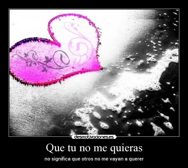 Que tu no me quieras - 