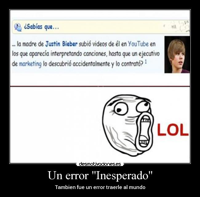 Un error Inesperado - Tambien fue un error traerle al mundo