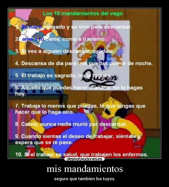 mis mandamientos -