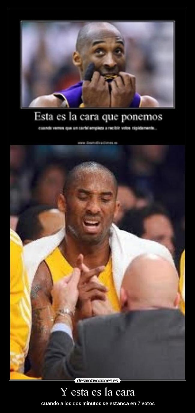 Y esta es la cara - cuando a los dos minutos se estanca en 7 votos