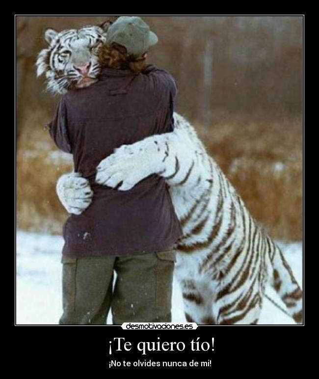 ¡Te quiero tío! - ¡No te olvides nunca de mi!