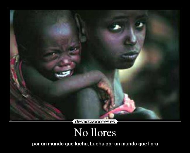 No llores - por un mundo que lucha, Lucha por un mundo que llora