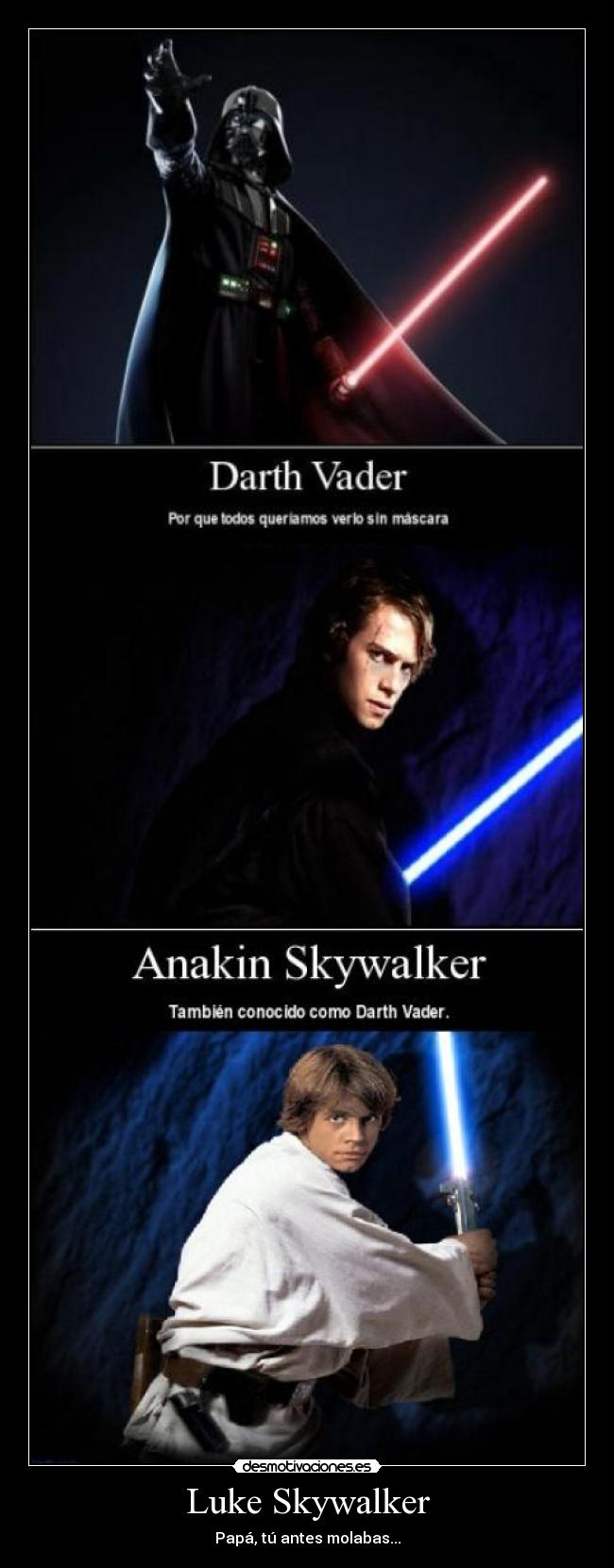 carteles anakin luke skywalker desmotivaciones