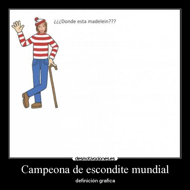 Campeona de escondite mundial -