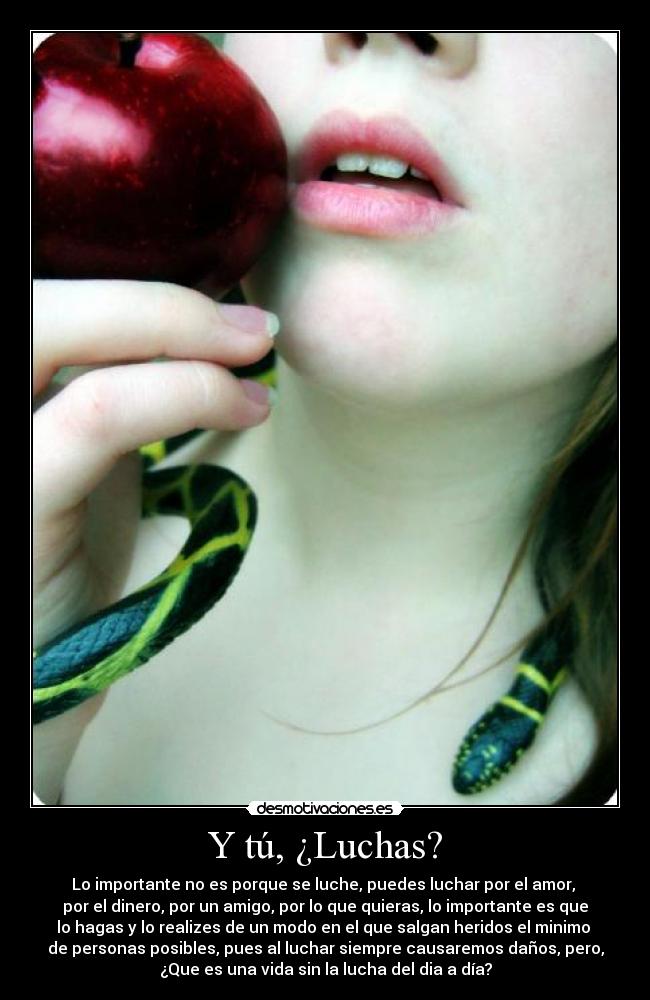 Y tú, ¿Luchas? -