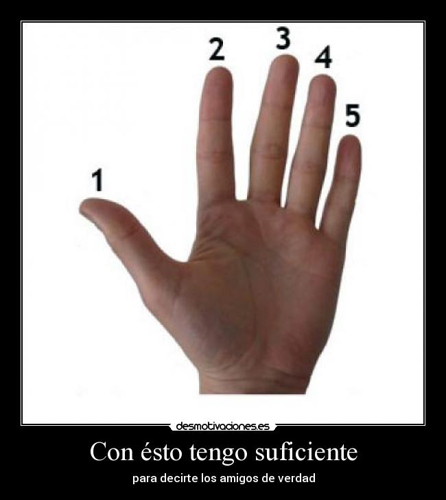 Con ésto tengo suficiente - para decirte los amigos de verdad