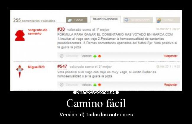 Camino fácil - Versión: d) Todas las anteriores