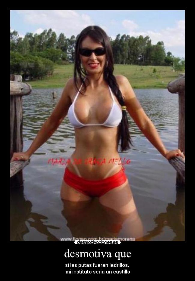 desmotiva que - si las putas fueran ladrillos,
mi instituto seria un castillo