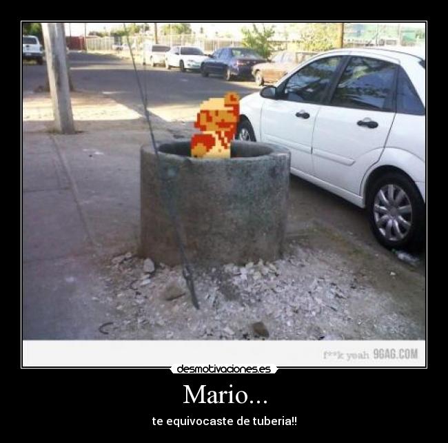 carteles mario tuberias equivcado desmotivaciones