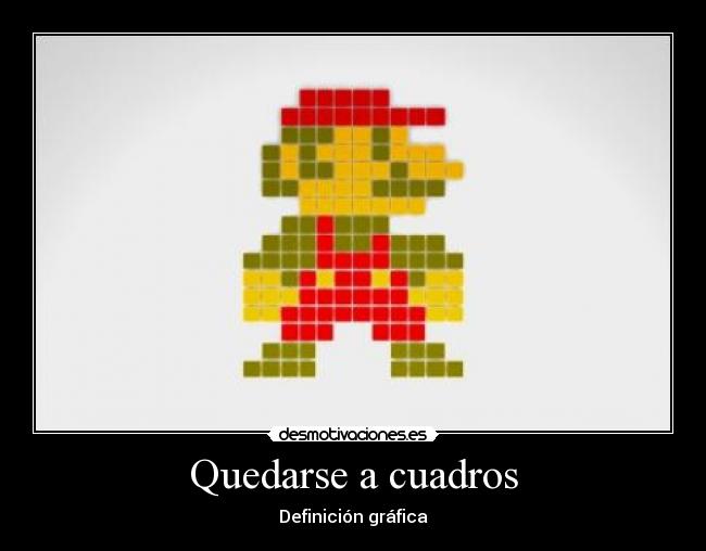 Quedarse a cuadros - Definición gráfica