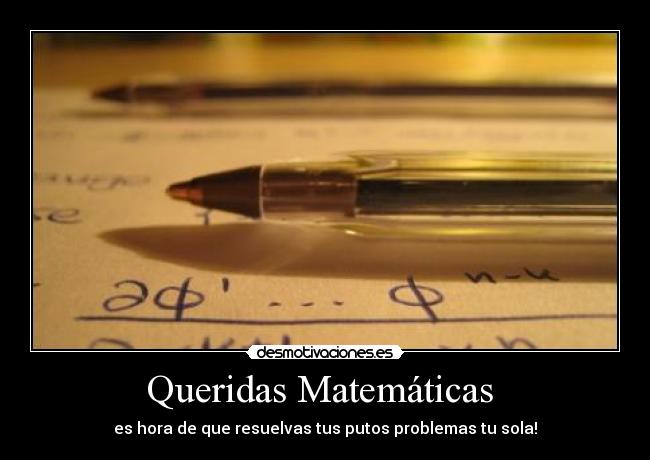Queridas Matemáticas  - 
