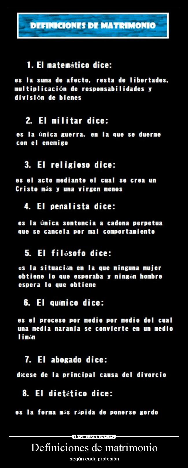 Definiciones de matrimonio - 