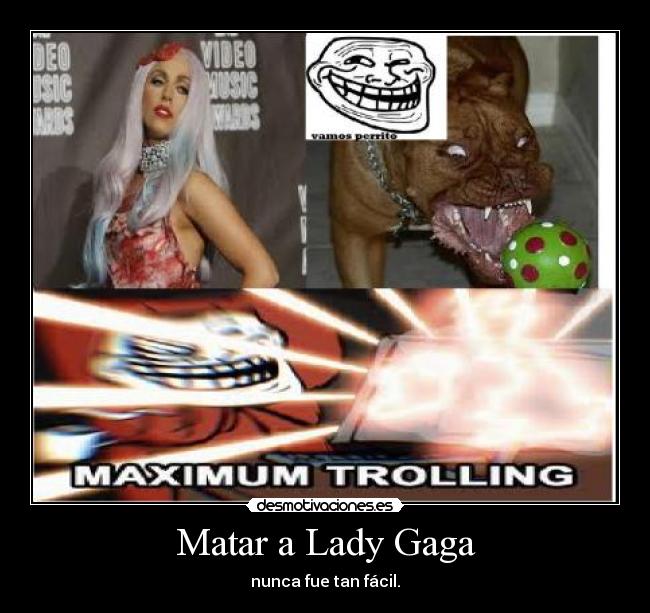 carteles ladygagamaximum trollingperrocarne desmotivaciones