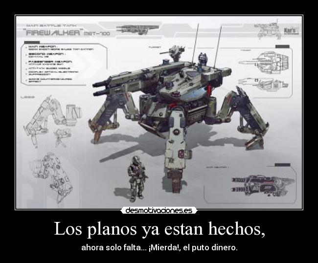 Los planos ya estan hechos, -