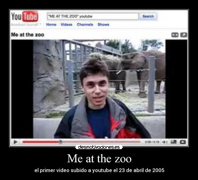 me at the zoo 20 years