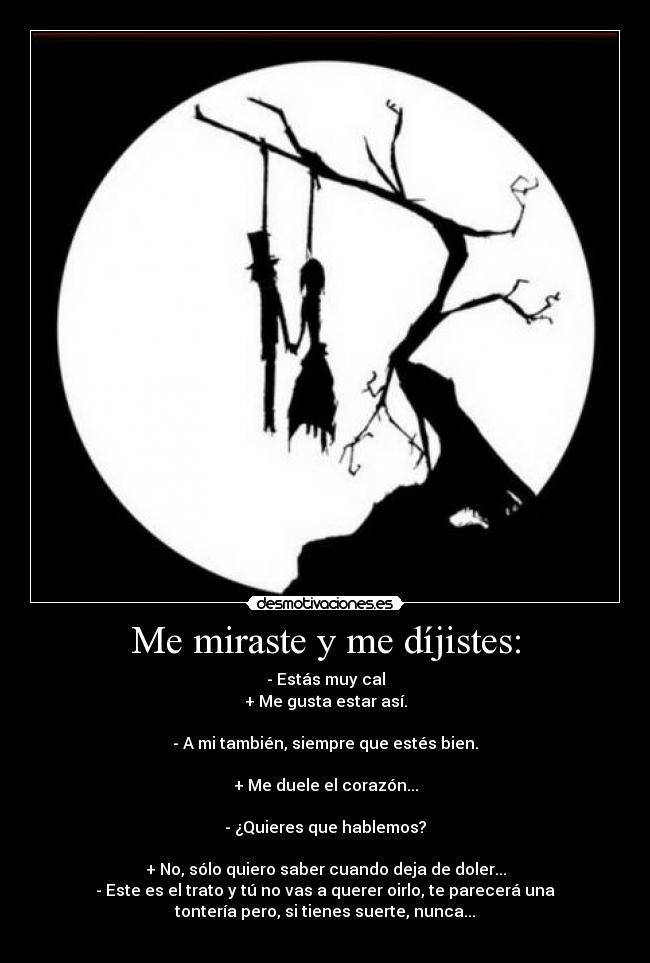 Me miraste y me díjistes: - 