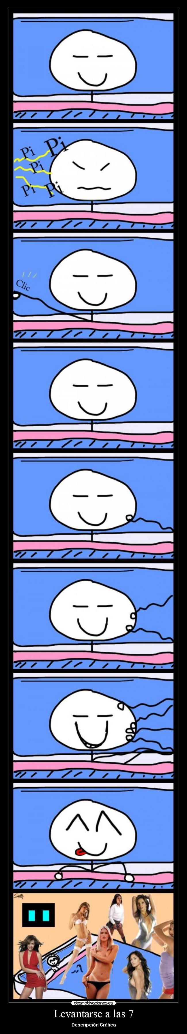 Levantarse a las 7 - Descripción Gráfica