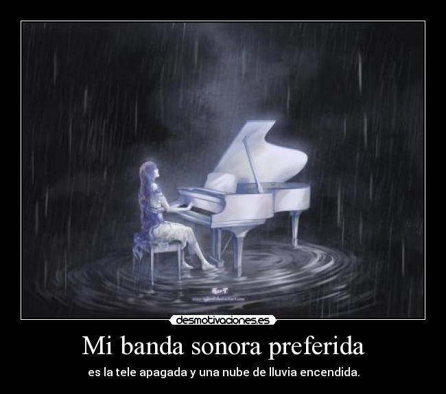 carteles banda sonora tele apagada lluvia nube encendida bla bla bla desmotivaciones