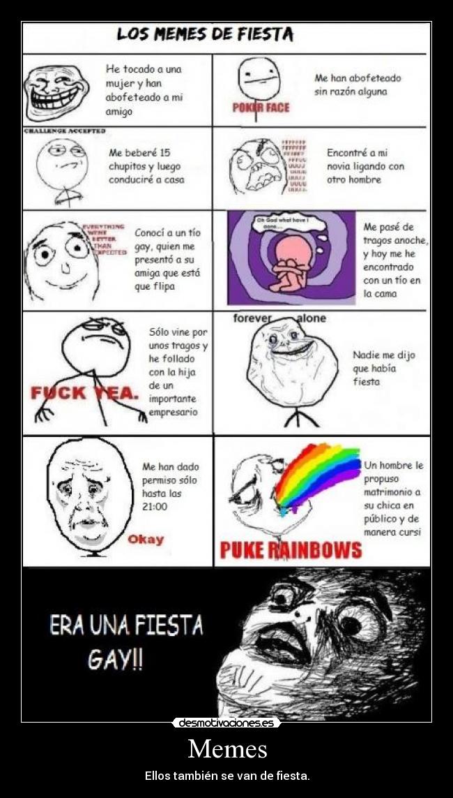 Memes - Ellos también se van de fiesta.
