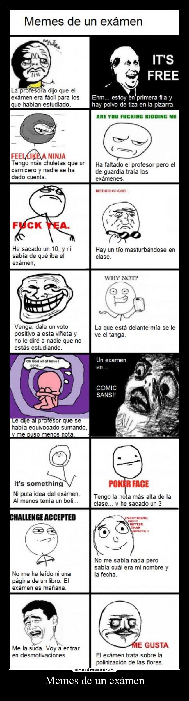 Memes de un exámen - 