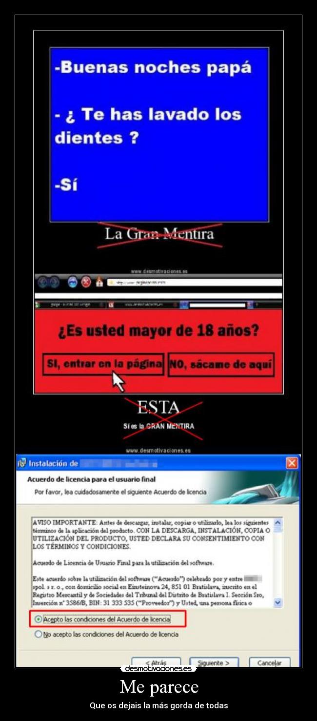 carteles mentira gorda terminos condiciones desmotivaciones