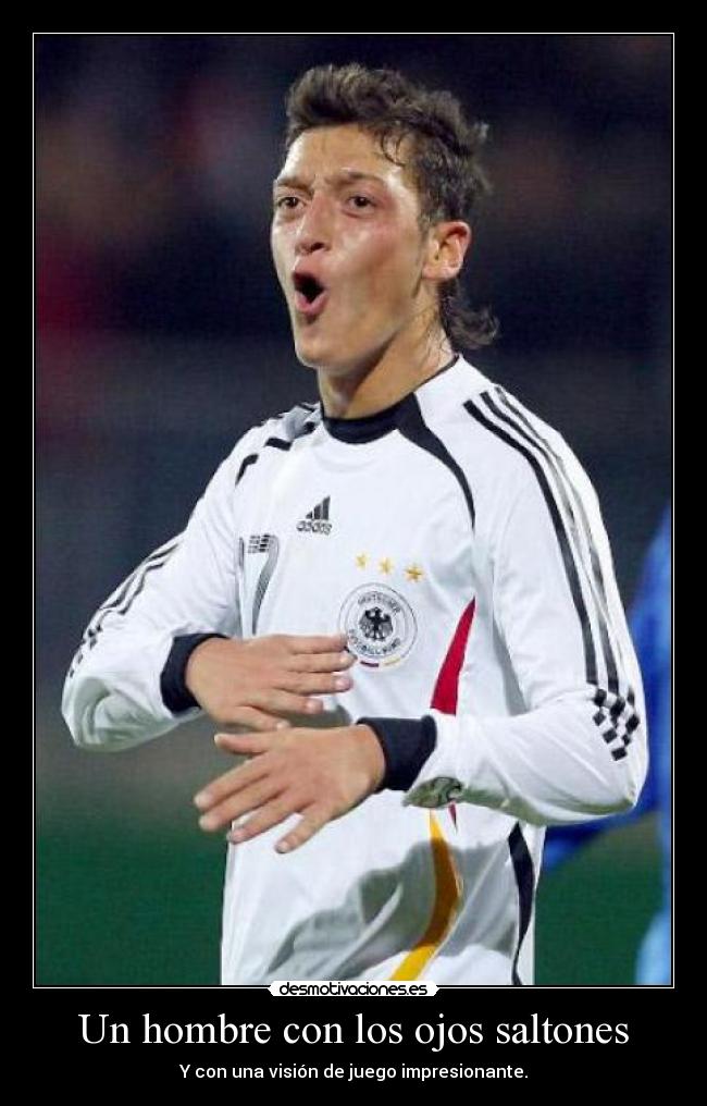 Un hombre con los ojos saltones -