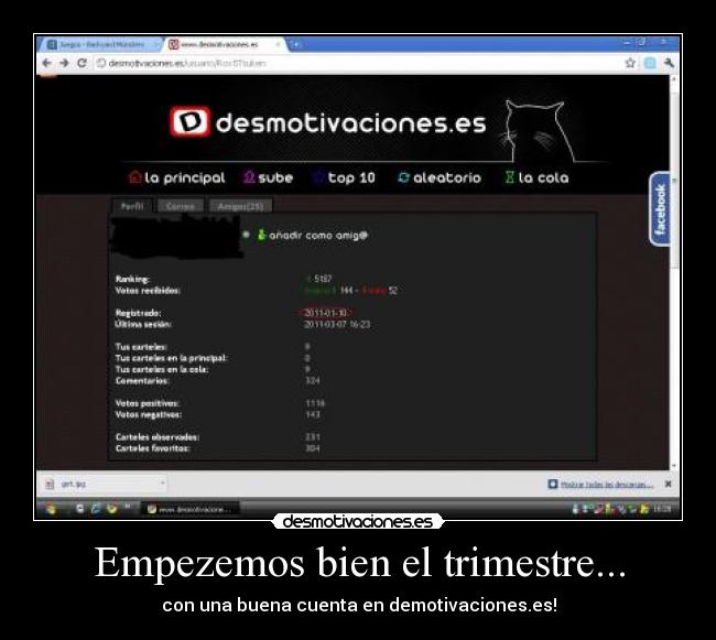 Empezemos bien el trimestre... -