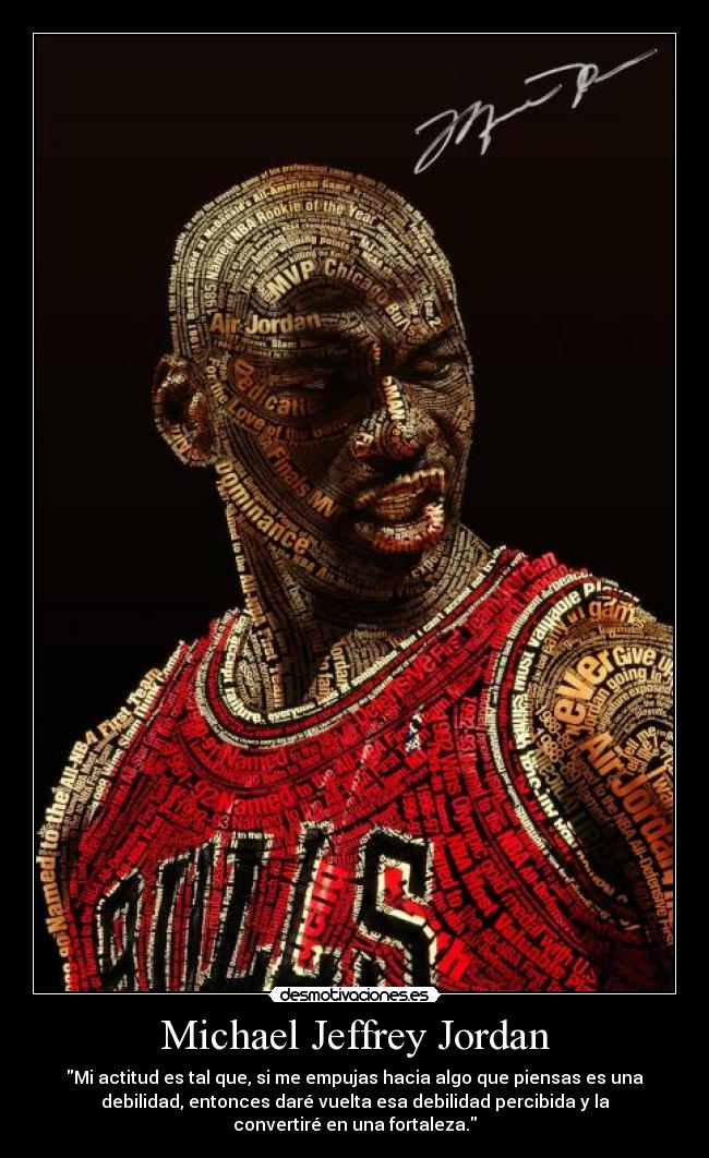 carteles michael jeffrey jordan debilidad actitud desmotivaciones