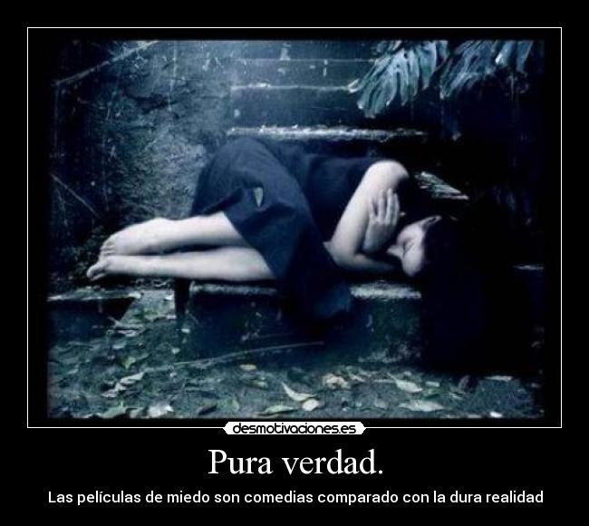 Pura verdad. - Las películas de miedo son comedias comparado con la dura realidad