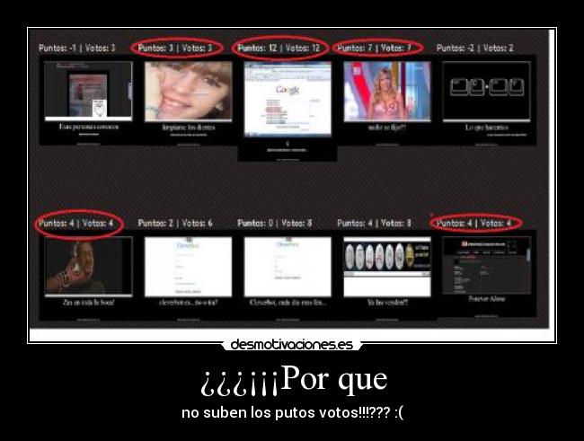 ¿¿¿¡¡¡Por que - no suben los putos votos!!!??? :(