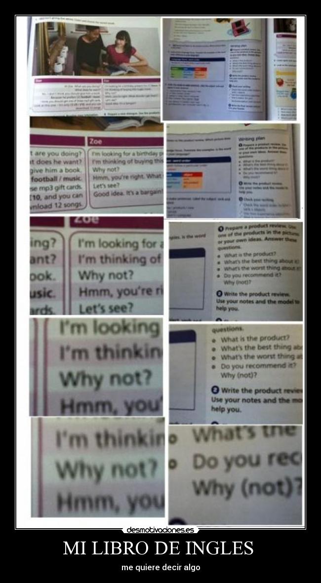 MI LIBRO DE INGLES - me quiere decir algo