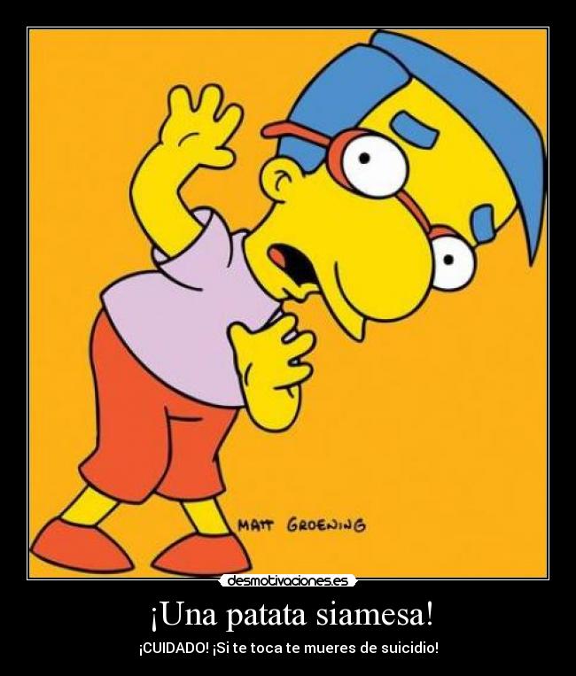 ¡Una patata siamesa! - ¡CUIDADO! ¡Si te toca te mueres de suicidio!