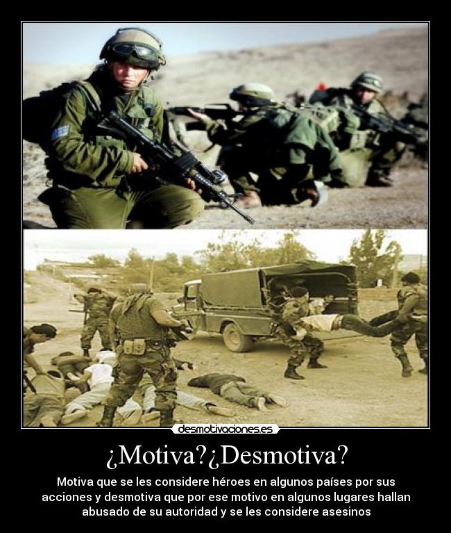 carteles soldados israelis motivacion desmotivacon desmotivaciones