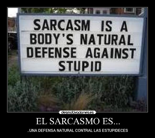 EL SARCASMO ES... -