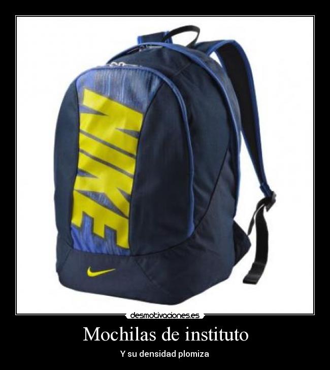 Mochilas de instituto Desmotivaciones